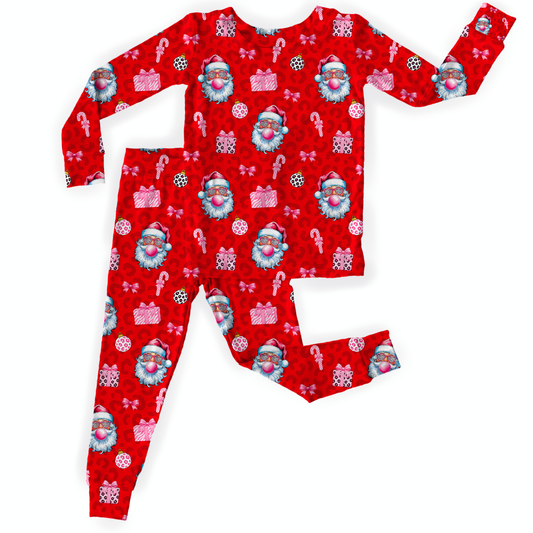 Wild Santa Bamboo Long Sleeve Pajamas